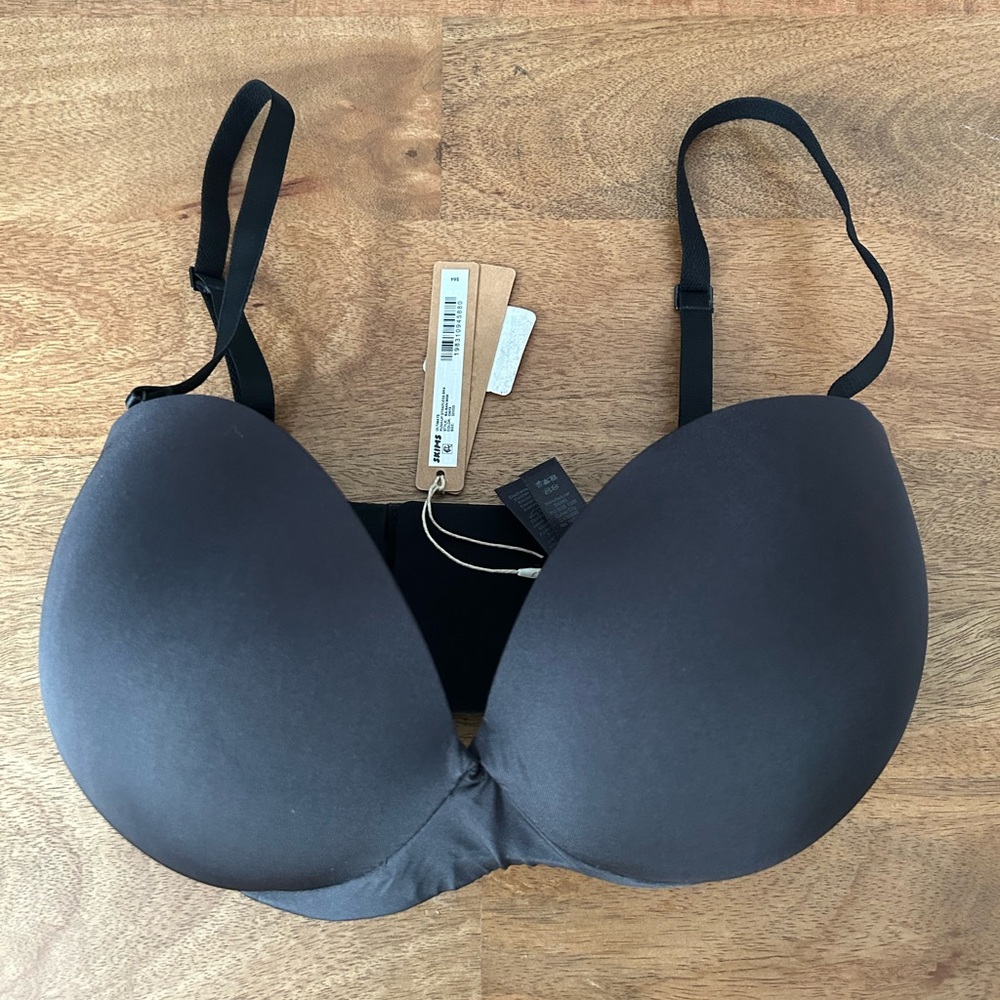 SKIMS Ultimate Strapless Push Up Bra Onyx
